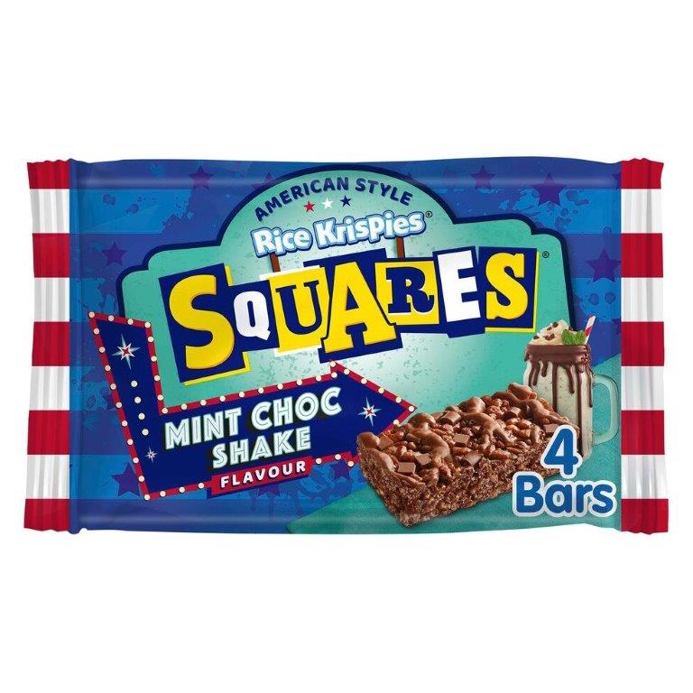 Kelloggs Rice Krispies Squares American Mint Choe Shake 4pk (4 x 34g) 136g