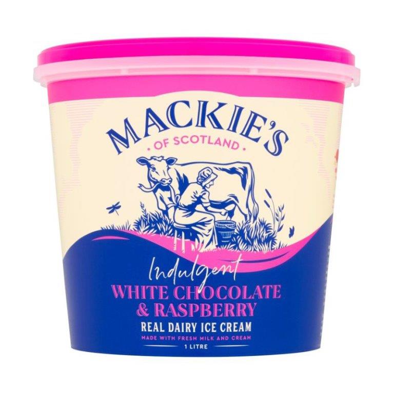 Mackies Indulgent White Chocolate & Raspberry 1Ltr