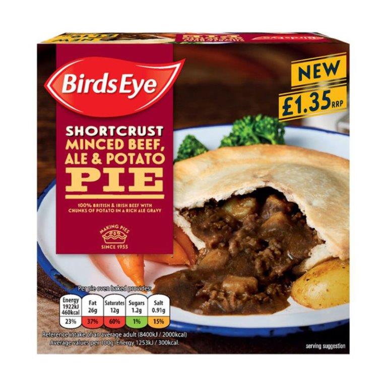 Birds Eye Minced Beef Ale & Potato Pie 155g PM £1.35