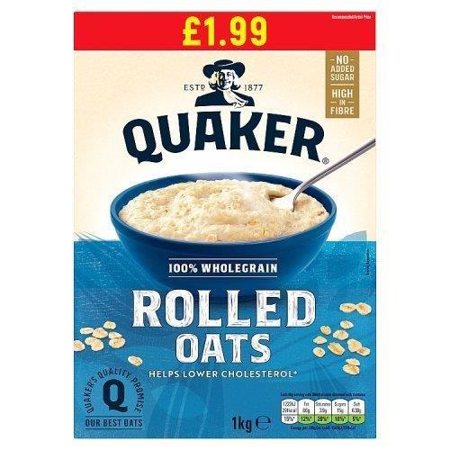 Quaker Rolled Oats PM £1.99 1kg