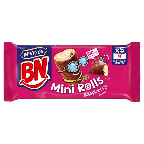 Mcvities BN Raspberry Mini Rolls 5pk 130g