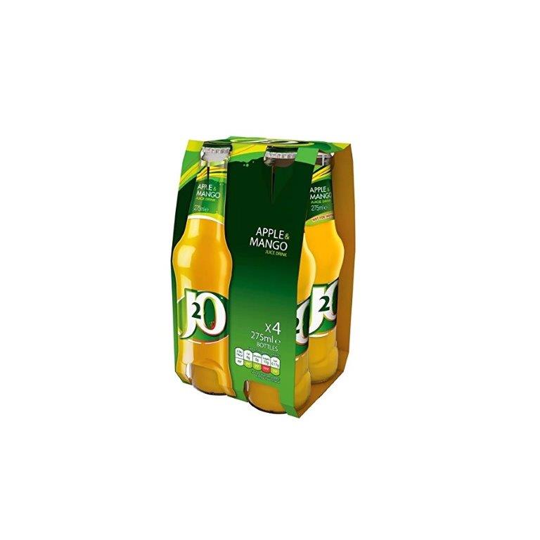 J2O Apple & Mango Glass 4pk (4 x 275ml)