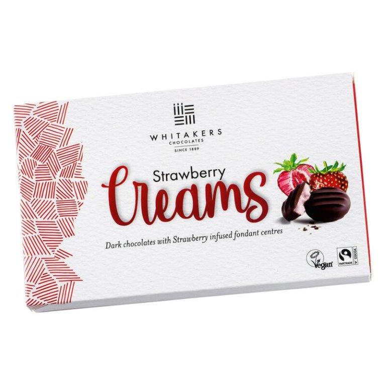 Whitakers Dark Chocolate Covered Strawberry Fondant Creams 150g