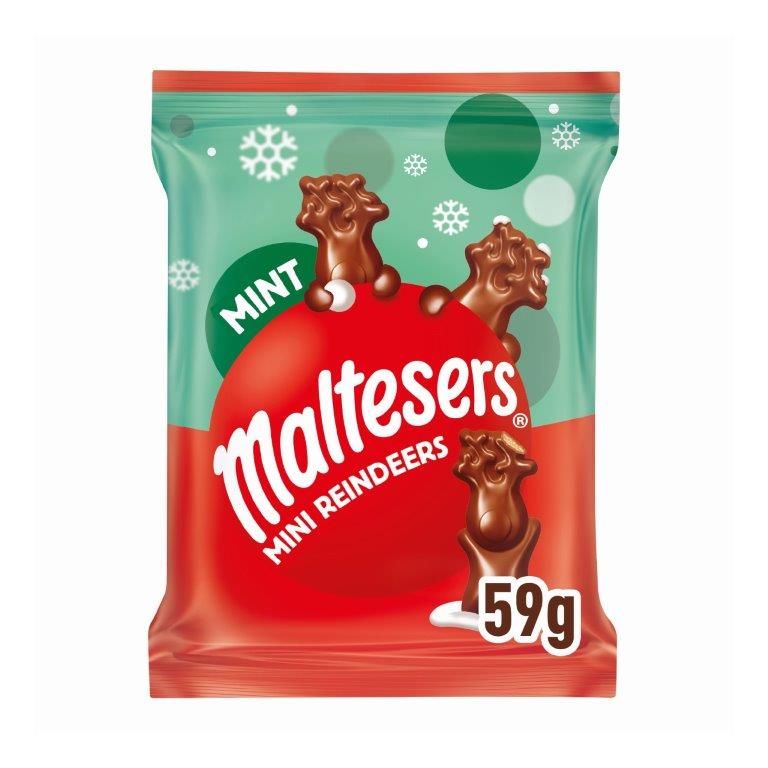 Maltesers Mint Mini Reindeer Chocolate Treat Bag 59g