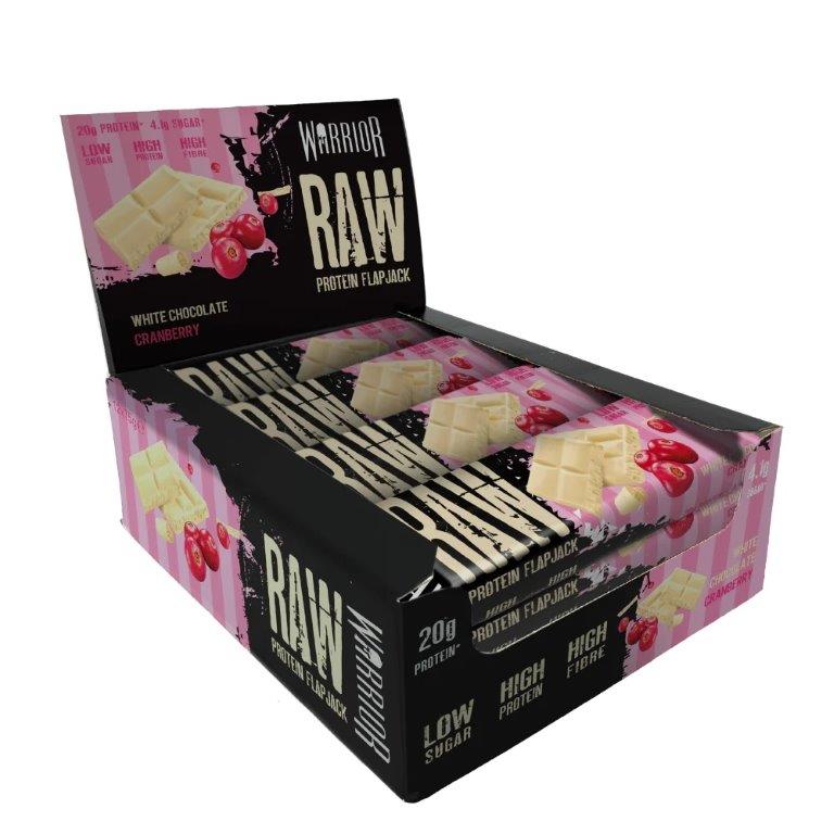 Warrior Raw Protein Flapjacks White Choc Cranberry (12 x 75g) 900g