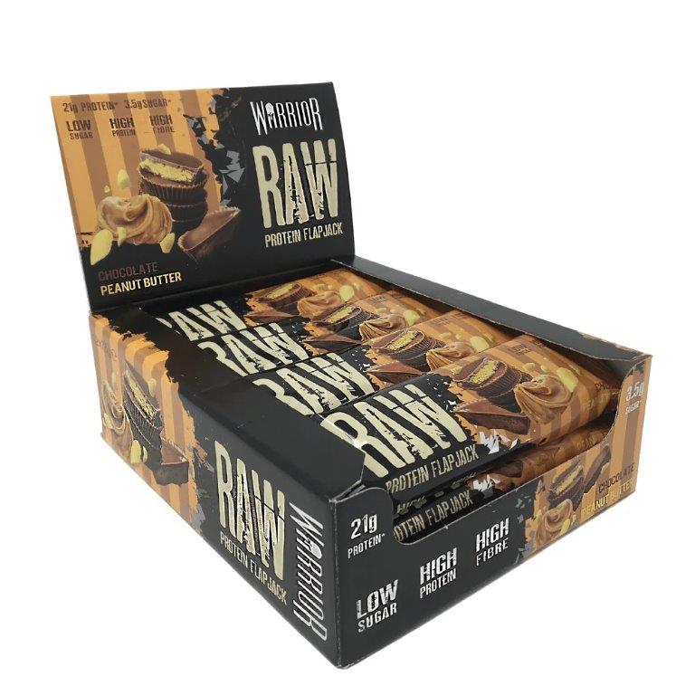 Warrior Raw Protien Flapjack Choc Peanut (12 x 75g) 900g