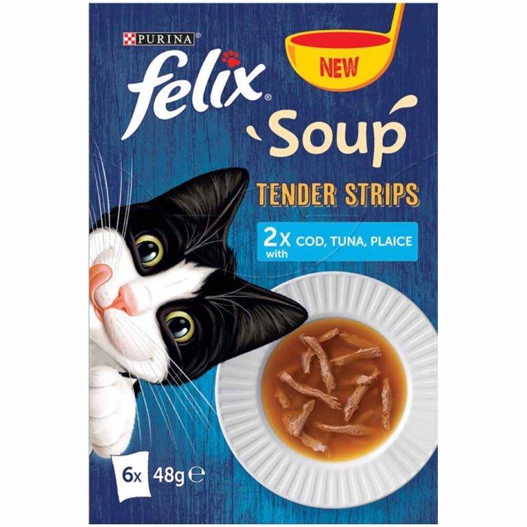 Felix Soup Tender Strips Fish Selection Cat Food (6 