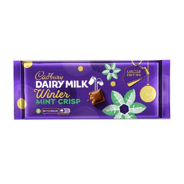 Cadbury Dairy Milk Winter Mint Crisp Ltd 360g NEW