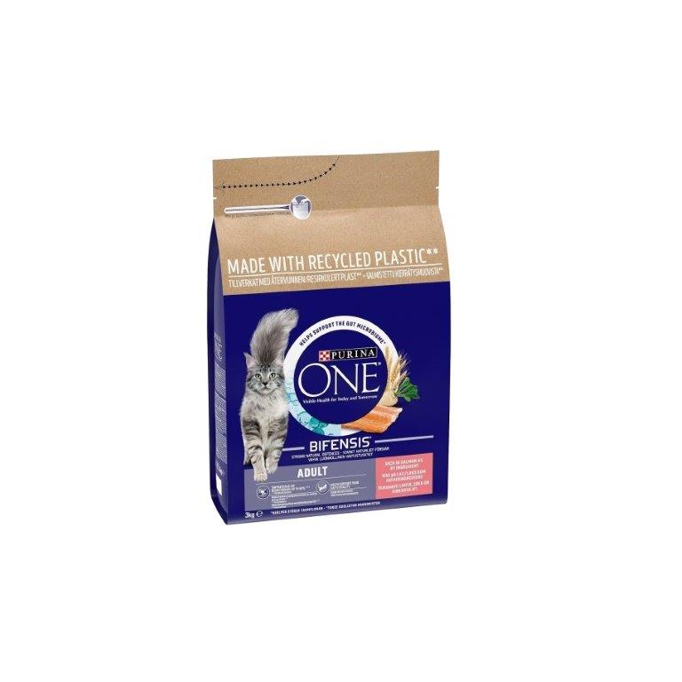 Purina ONE Adult Dry Cat Food Salmon & Wholegrain 3kg
