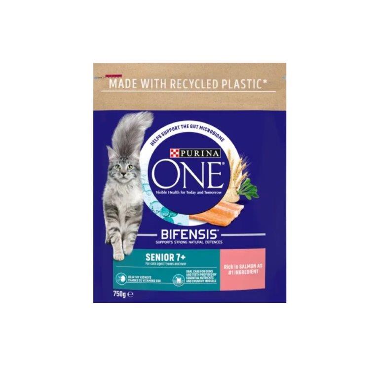 Purina ONE Senior 7+ Cat Salmon & Whole Grain 750g