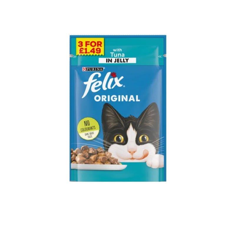 Purina Felix Tuna In Jelly Pouch PM &pound;1.49 100g