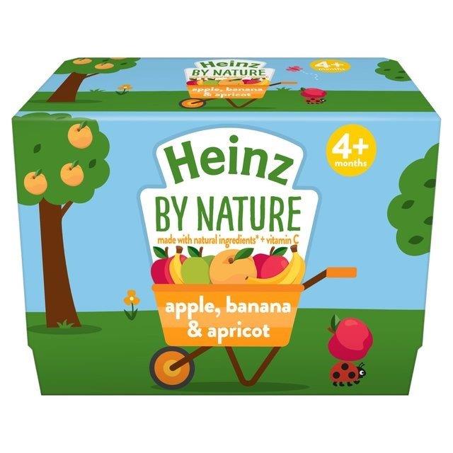 Heinz Pouch 4m+ Yoghurt Apple, Banana & Apricot 4pk (4 x 100g)