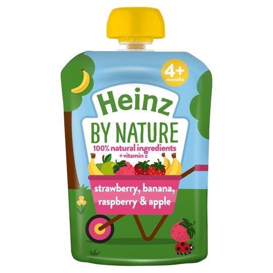 Heinz Pouch 4m+ Strawberry Raspberry Banana 100g