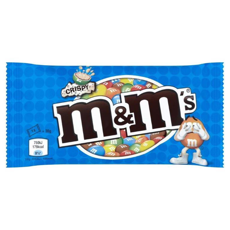 M&Ms Std Bag Crispy 36g