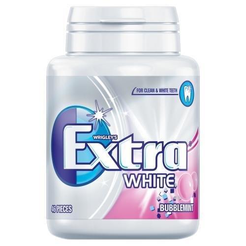 Wrigleys Extra Bottle 46s White Bubblemint S/F 46s