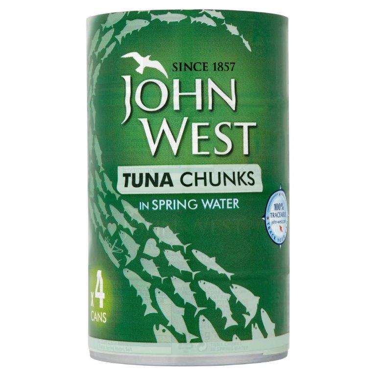 John West Tuna Chunks Springwater 4pk (4 x 145g)